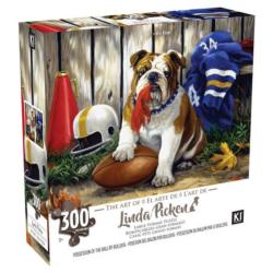 Possession of the Dog - Bulldog by Linda Picken Dogs Jigsaw Puzzle