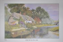 Little Girl By The Lake Countryside Jigsaw Puzzle