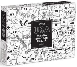 Maptote USA Color-In Maps & Geography Jigsaw Puzzle