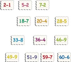 Subtraction Puzzle Educational Tray Puzzle