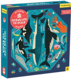 Ocean Life to Scale Octagon Shaped Puzzle Sea Life Shaped Puzzle