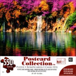 Details about   New "Plitvice Lakes National Parks" 550 pc Puzzle Pink Orange Trees Waterfalls 