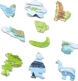 South America Topographic Map Travel Tray Puzzle