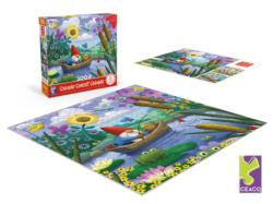 Gone Fishing Oversized Gnomes Puzzle - Scratch and Dent Summer Jigsaw Puzzle
