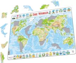 The World Topographic Map Maps & Geography Tray Puzzle