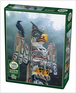Totem Pole in the Mist Landmarks & Monuments Jigsaw Puzzle