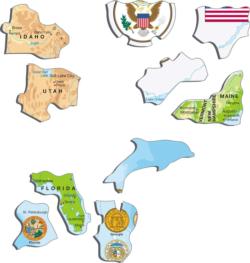 United States Map Educational Tray Puzzle