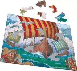 Viking Ships Heading for Battle Boat Tray Puzzle