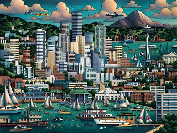 Dowdle Puzzles Seattle 1000 Piece Jigsaw Puzzle