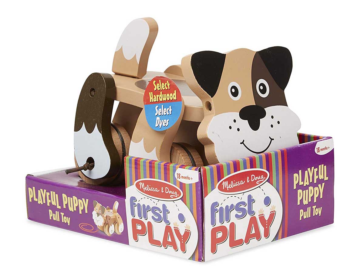 melissa & doug playful puppy pull toy