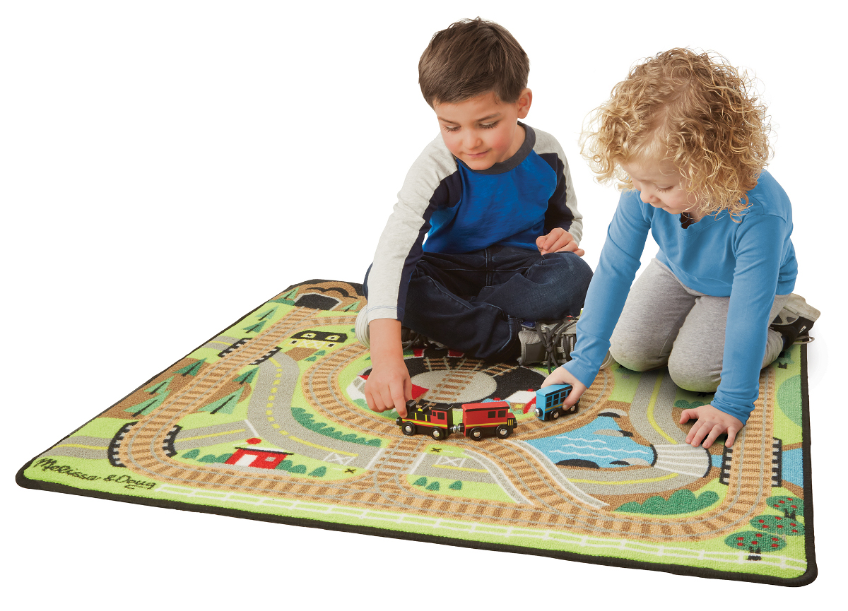 Round the Rails Train Rug, Melissa and Doug | Puzzle Warehouse