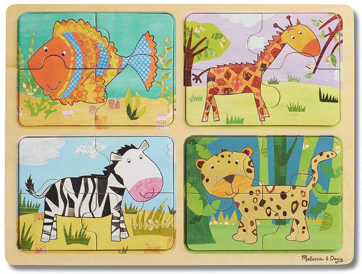 wooden puzzle animals