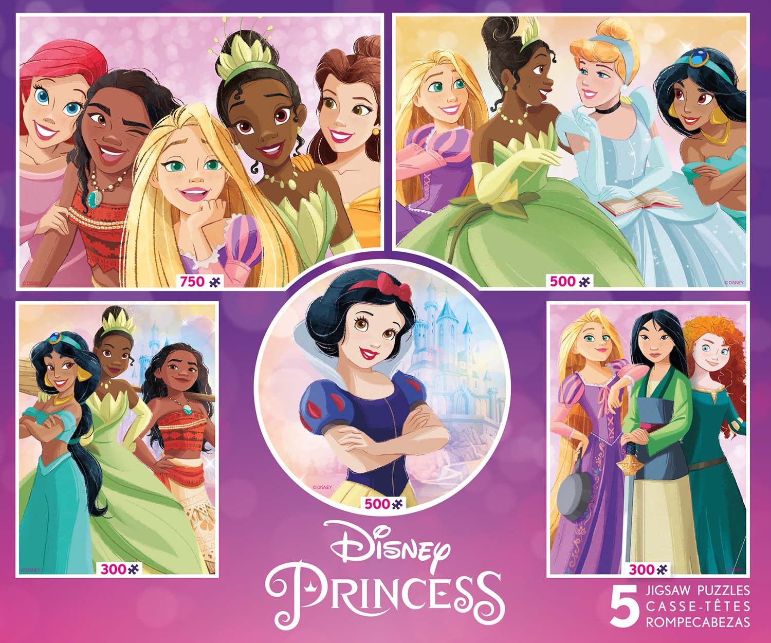 Disney Princess - 5 In 1 Disney Jigsaw Puzzle