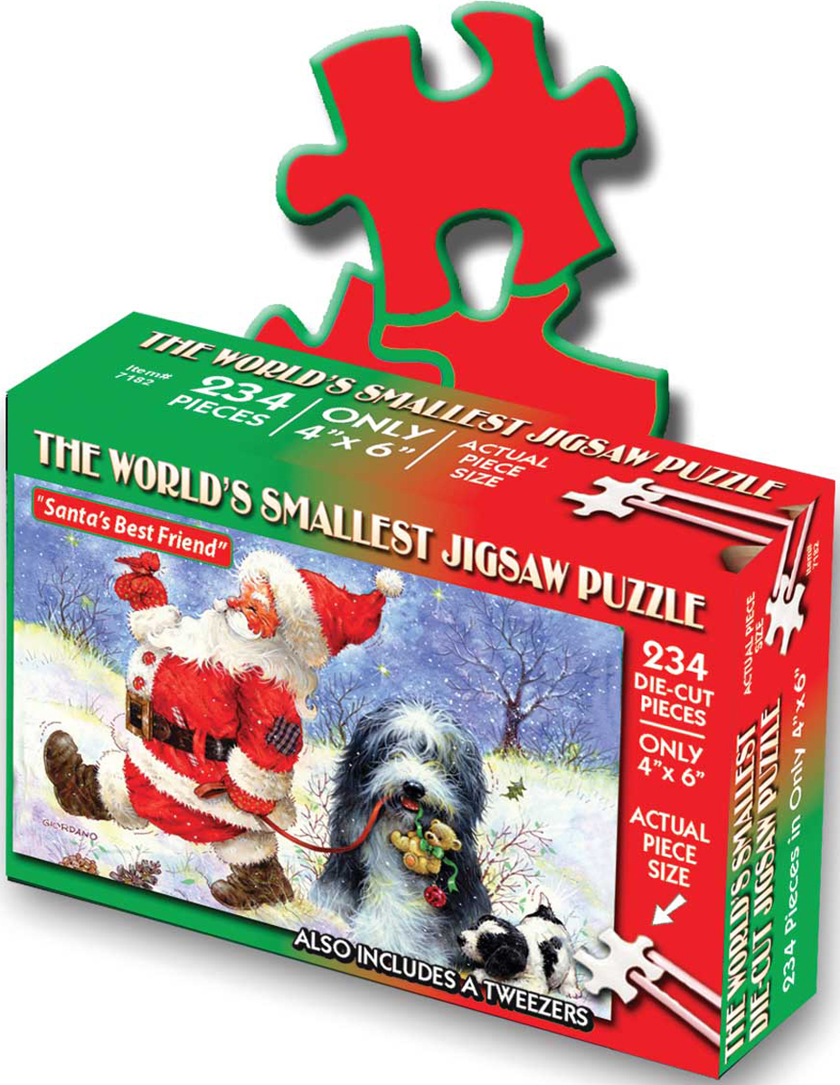 World's Smallest Jigsaw Puzzle -Santa's Best Friend Christmas Jigsaw Puzzle