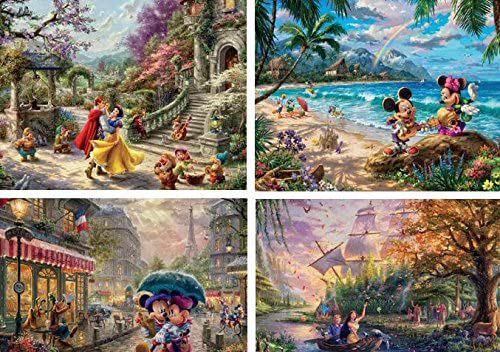 Thomas Kinkaid Disney Assortment 4 in 1 Multipack Puzzle Set - Scratch and Dent Disney Jigsaw Puzzle