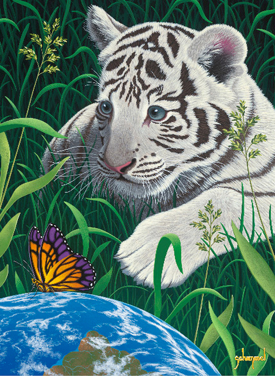 A Touch of Hope (Schimmel Glow) Big Cats Glow in the Dark Puzzle