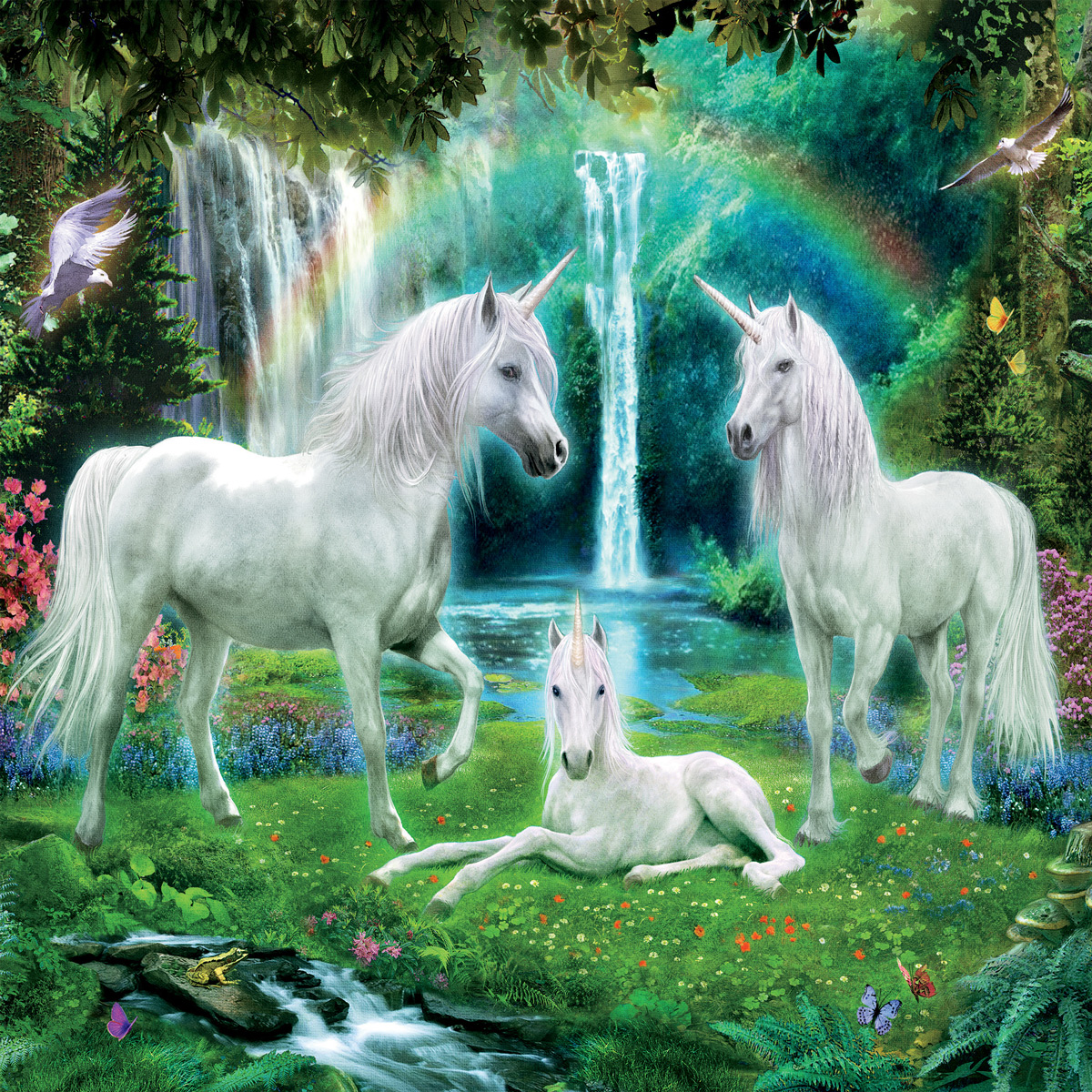 Unicorn Family (Glitter) Unicorns Glitter / Shimmer / Foil Puzzles
