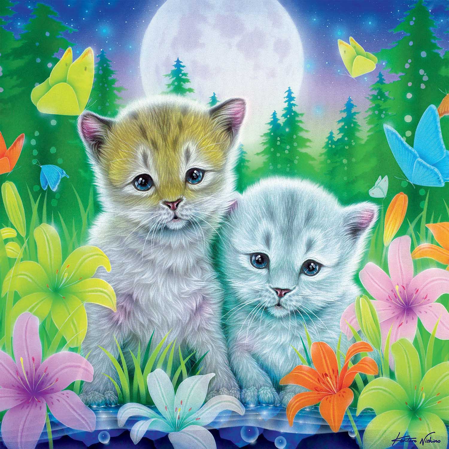 Cat Best Friends - Scratch and Dent Cats Glitter / Shimmer / Foil Puzzles