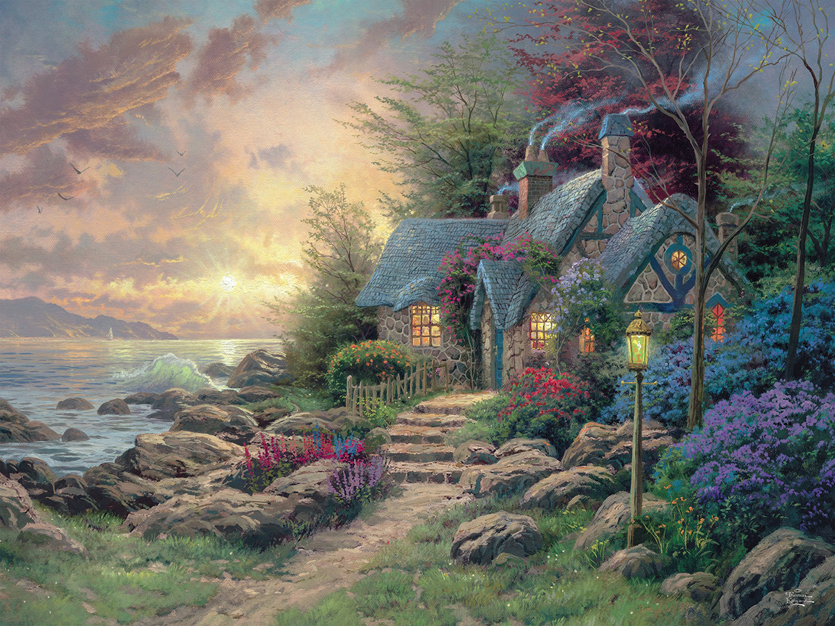 Hideaway (Thomas Kinkade Inspirations), 300 Pieces, Ceaco | Puzzle ...