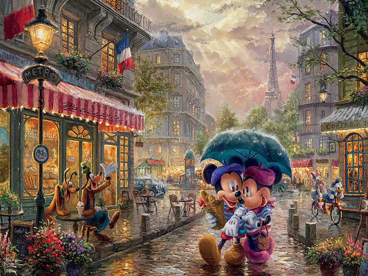Mickey & Minnie in Paris Disney Jigsaw Puzzle