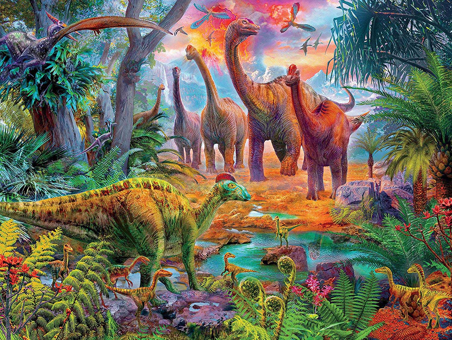 Dinosaur Jungle Dinosaurs Jigsaw Puzzle