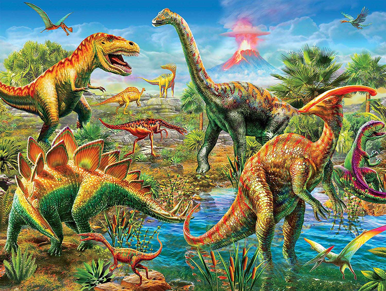 Jurassic Playground Dinosaurs Jigsaw Puzzle