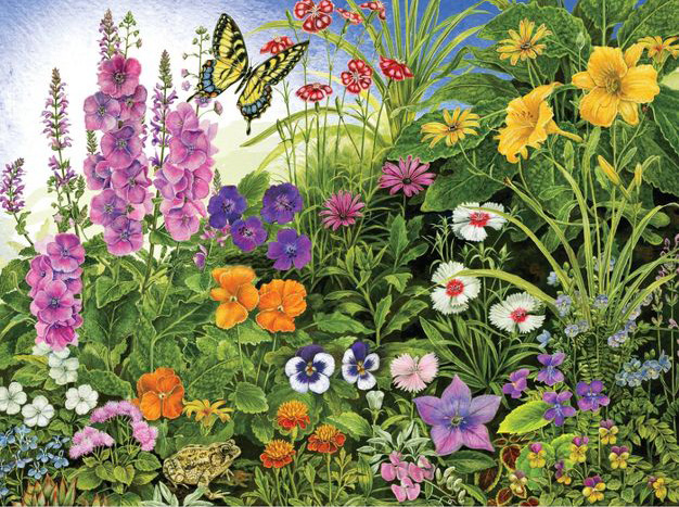 In the Garden by Sandy Williams - Scratch and Dent Butterflies and Insects Jigsaw Puzzle