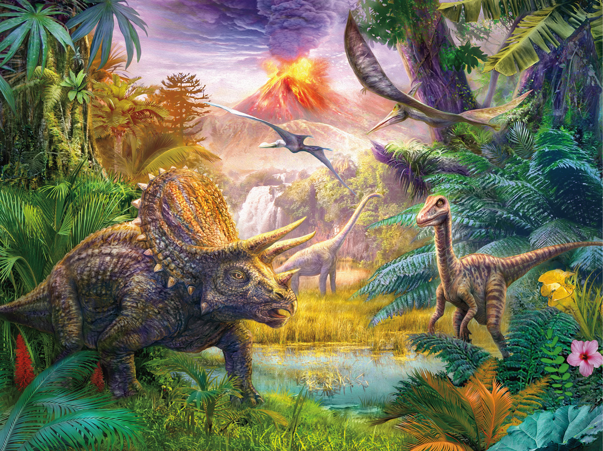 Prehistoria - Dino Volcano Dinosaurs Jigsaw Puzzle
