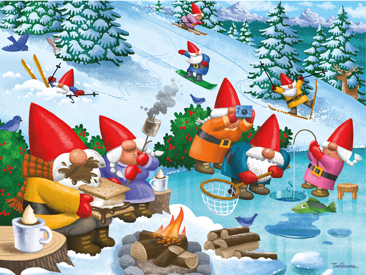 Gnome Sweet Gnome - Winter Fun Winter Jigsaw Puzzle