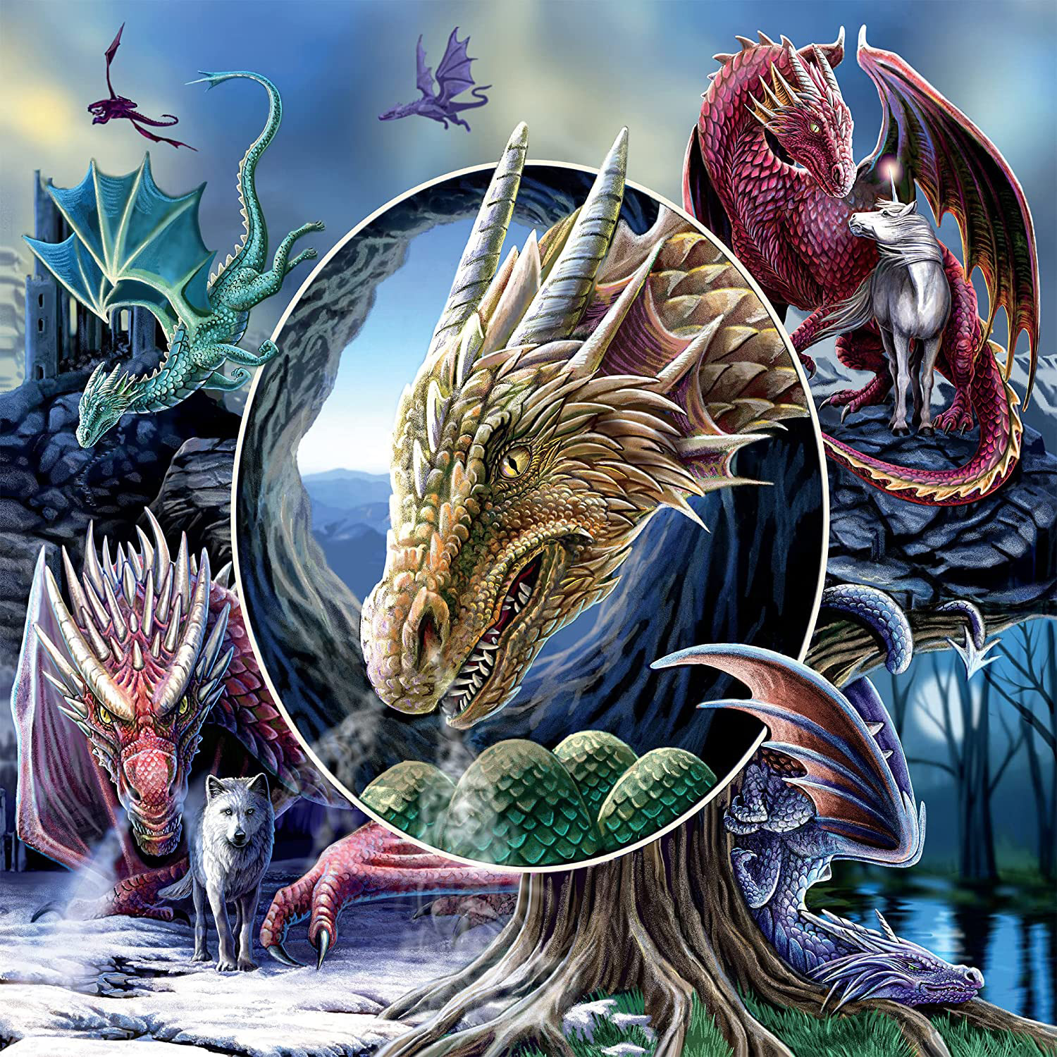 Night Spirit - Spirit Dragons Dragon Jigsaw Puzzle