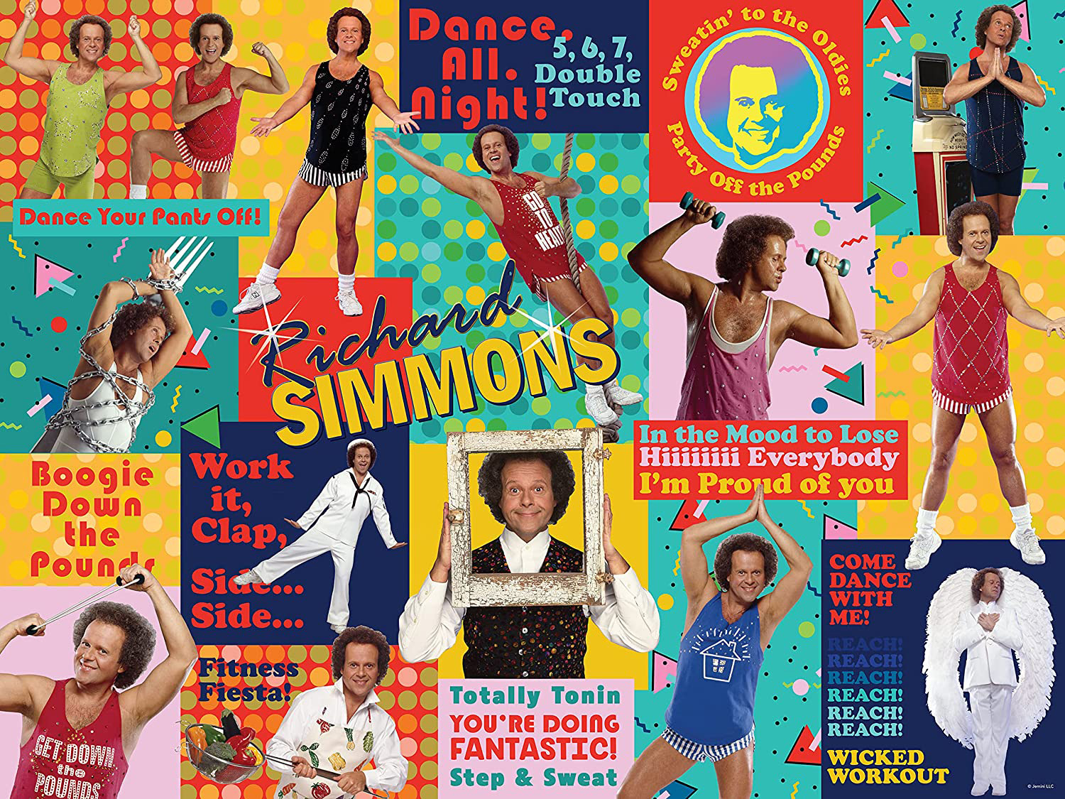 Richard Simmons - Collage Quotes - Scratch and Dent Famous People Jigsaw Puzzle