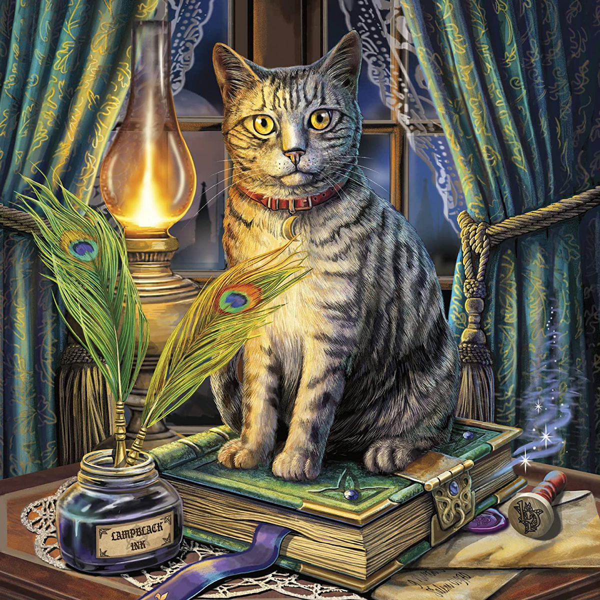 Book of Shadows - Night Spirit Cats Jigsaw Puzzle