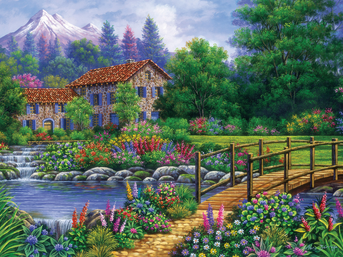 Cascade House Lakes & Rivers Jigsaw Puzzle
