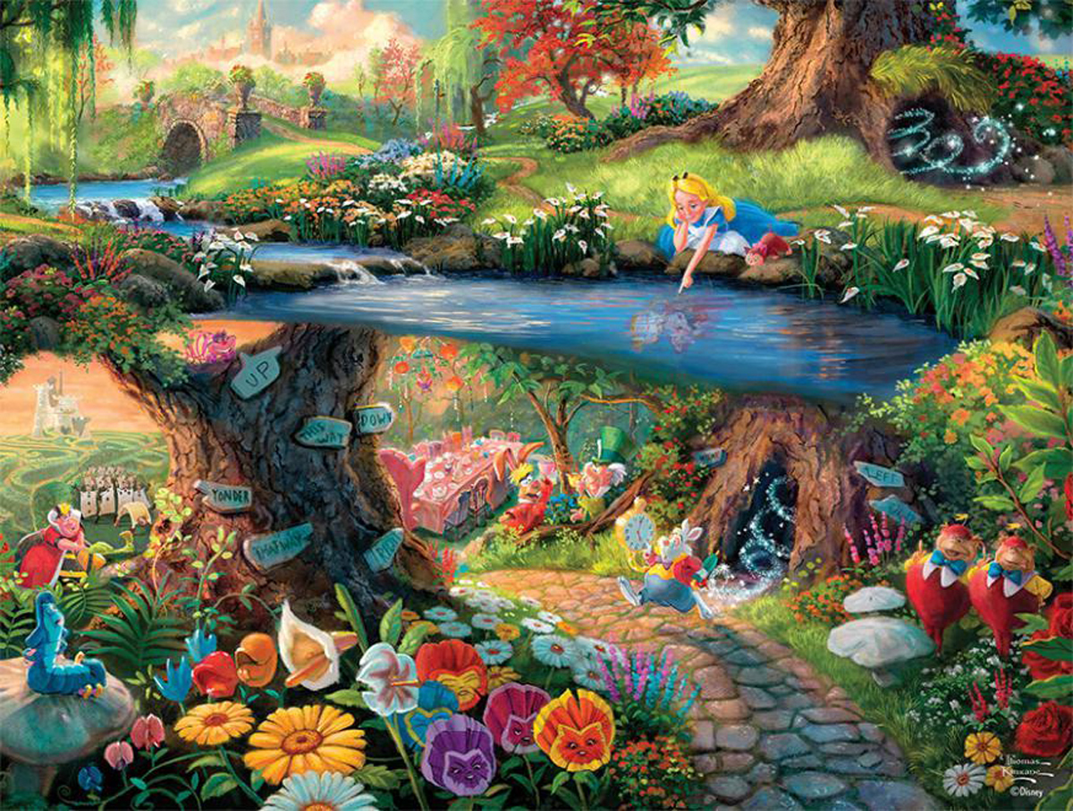 Thomas Kinkade Disney - Alice in Wonderland Disney Jigsaw Puzzle