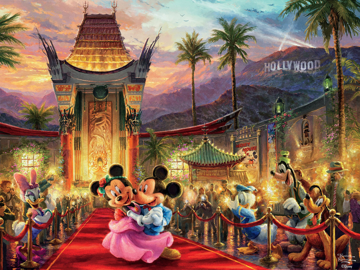 Thomas Kinkade Disney - Mickey and Minnie Hollywood