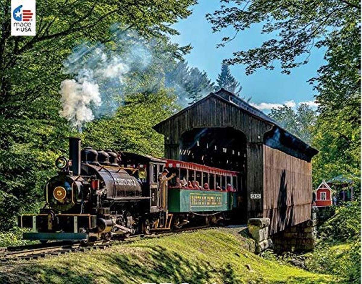 Covered Bridge - Scratch and Dent Train Jigsaw Puzzle