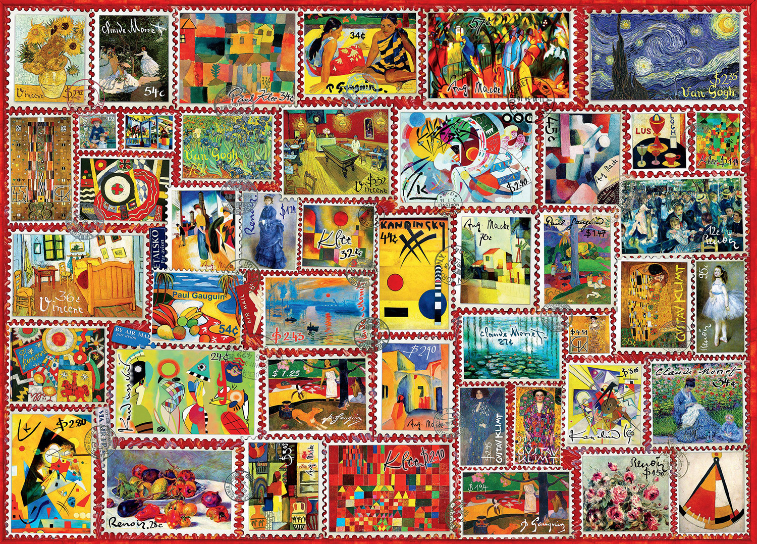 Art Stamps Fine Art Jigsaw Puzzle