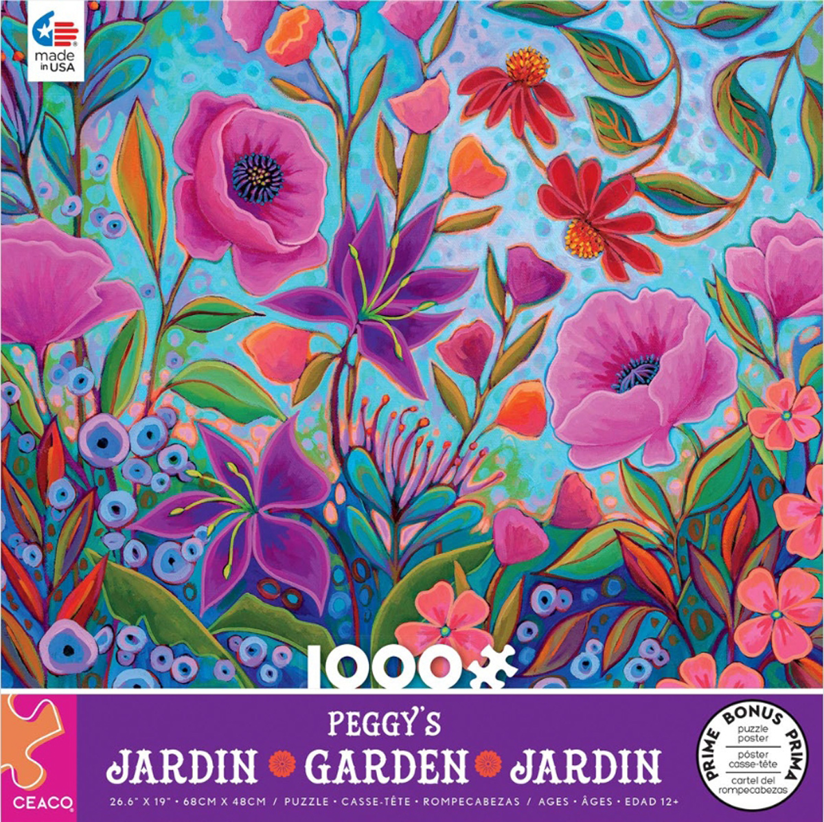 Peggy's Garden - Colorful Conversation - Scratch and Dent Flower & Garden Jigsaw Puzzle