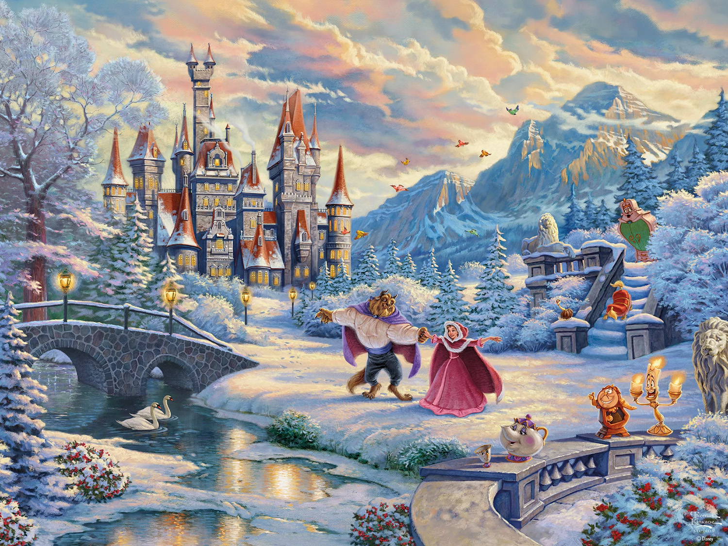 Beauty and the Beast Enchantment Castle Jigsaw Puzzle