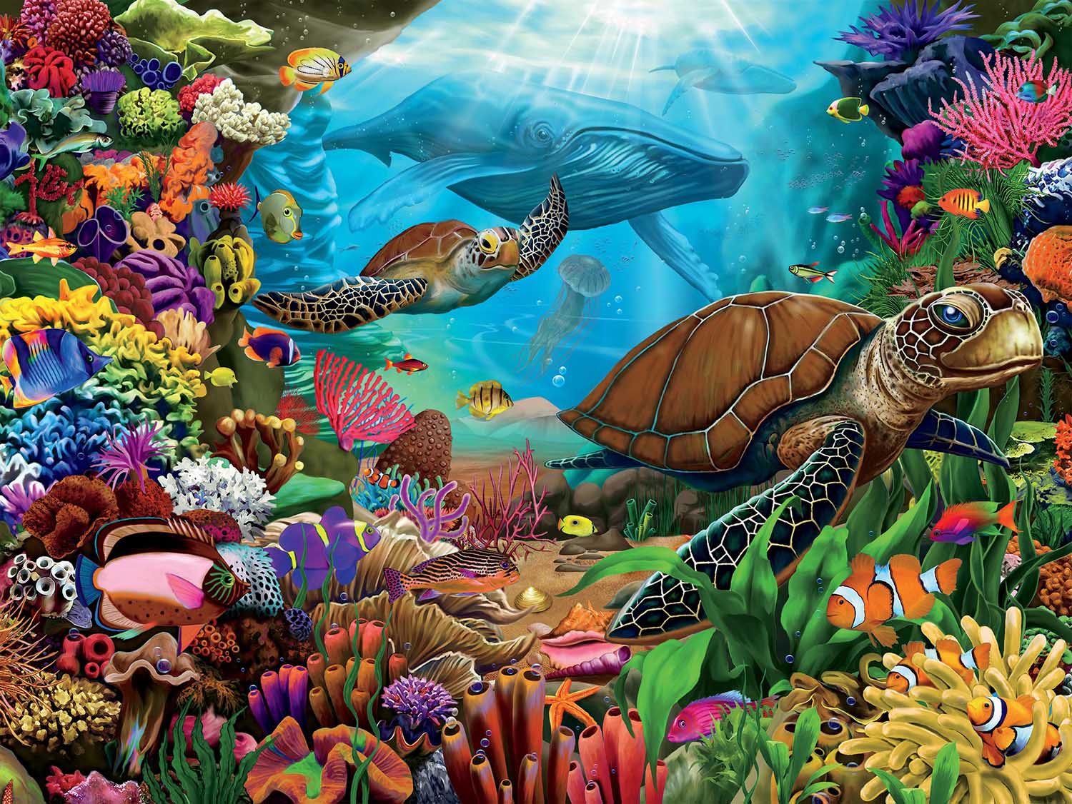 Clementoni Underwater 6000 Piece Oceancape Jigsaw Puzzle Sea Turtle Dolphins
