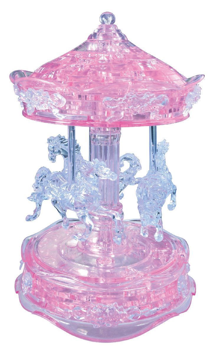Carousel Pink Deluxe 3D Crystal Puzzle