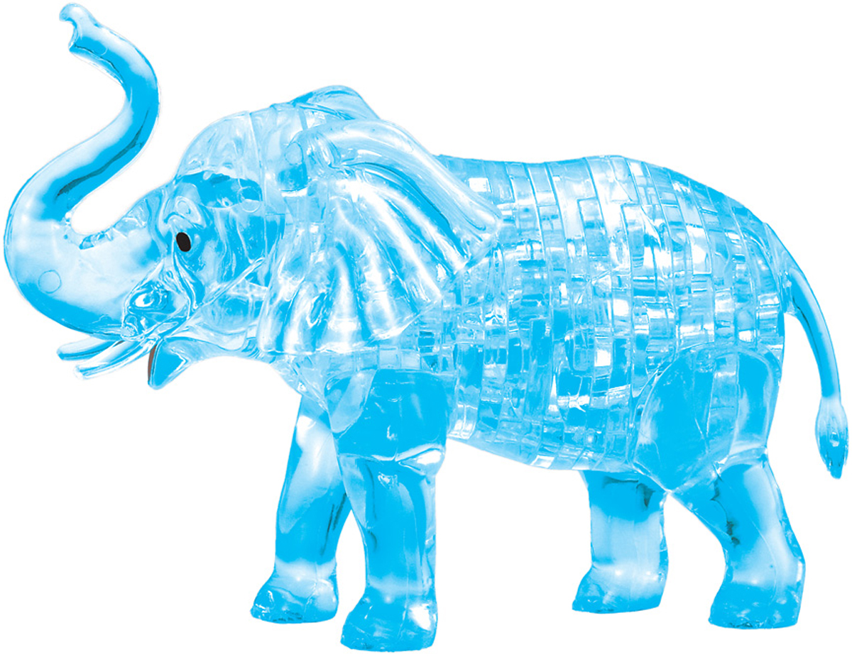 ELEPHANT Interlocking 3D CRYSTAL JIGSAW PUZZLE 41 Pieces 