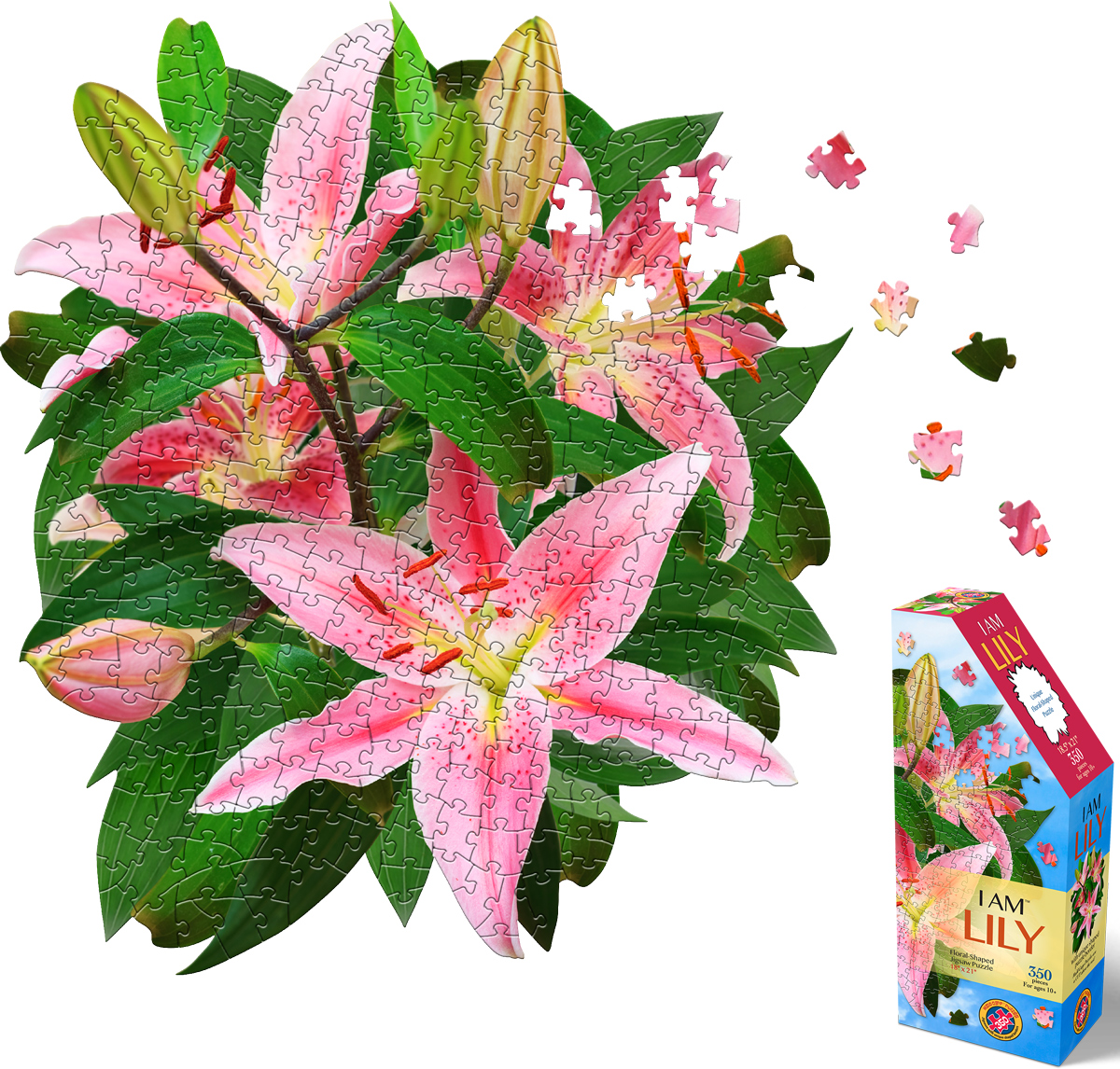 I Am Lily Flower & Garden Shaped Puzzle
