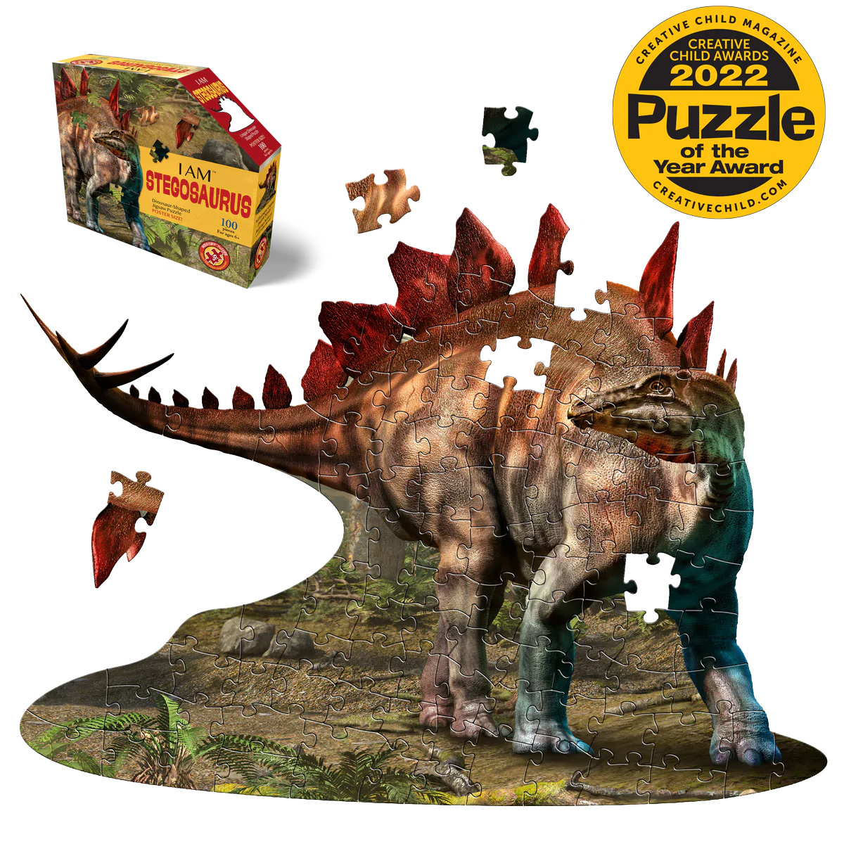 I am Stegosaurus - Scratch and Dent Dinosaurs Shaped Puzzle