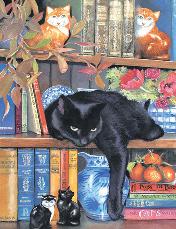 On the Shelf Cats Jigsaw Puzzle