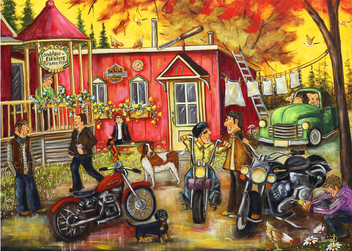 Sunday At The Shop Fall Jigsaw Puzzle