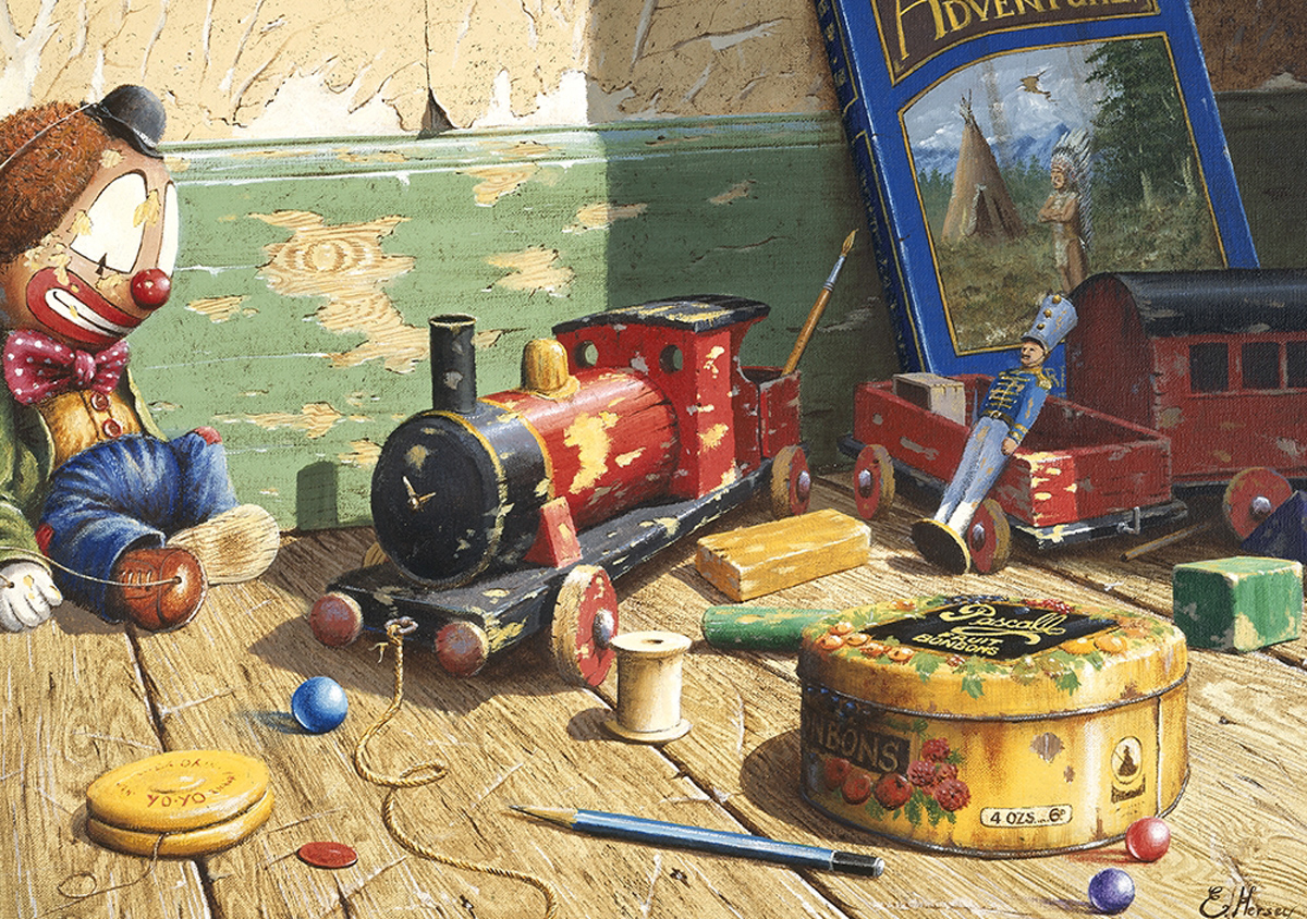 The Wooden Train Nostalgic & Retro Jigsaw Puzzle