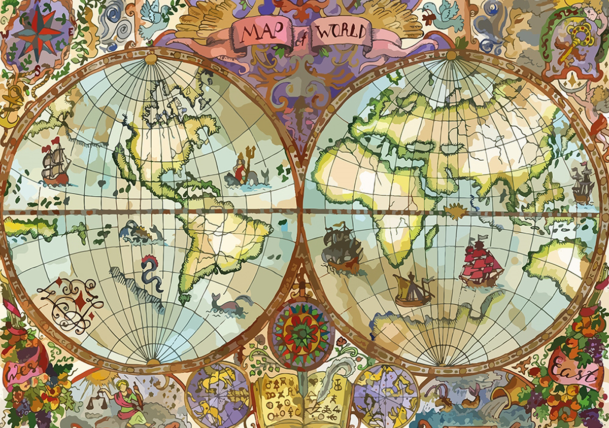 World Atlas Map Maps & Geography Jigsaw Puzzle