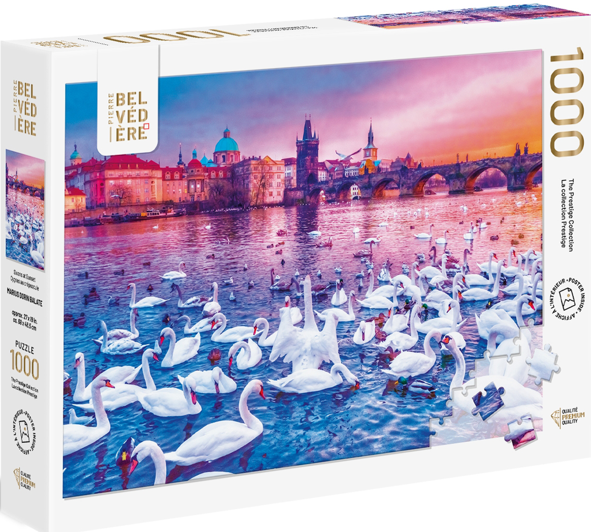 Swans At Sunset Birds Jigsaw Puzzle
