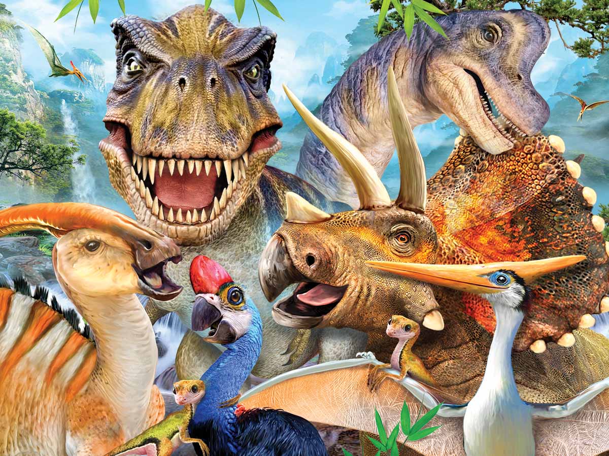 Dinosaurs Selfie 3D Puzzle + Plush Dinosaurs Jigsaw Puzzle
